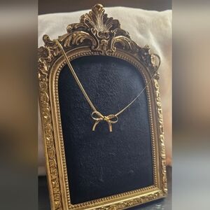 Elegant Stainless Steel Bow Necklace